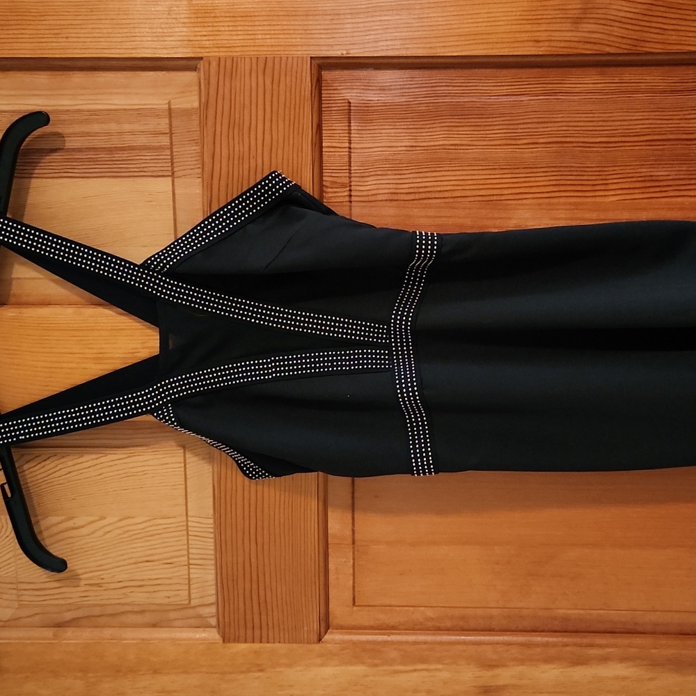Black Dress with Studded Straps